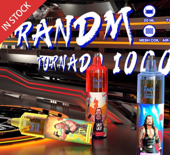 RandM Vape Shop - RandM Tornado 10000 Vape uređaj za kontrolu protoka zraka 1 kom N6ZTB104 led od borovnice