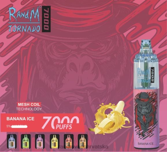 RandM Vape Shop - RandM Tornado 7000 Vape uređaj za kontrolu protoka zraka 1 kom N6ZTB177 milkshake od banane